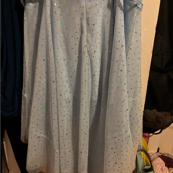 Chic Light Blue High-Low Dress - Picture 6 of 6